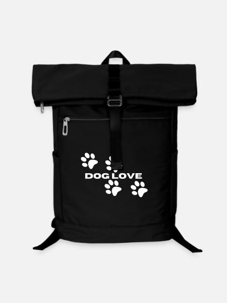 Dog Love – Pfoten - Laptop-Rucksack  - Schwarz