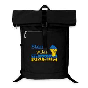Stand with Ukraine! blue yellow - Laptop-Rucksack  - Schwarz - Vorne