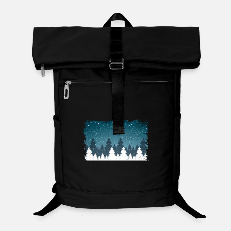 Snowfall | White fir trees, frayed edge Laptop Backpack