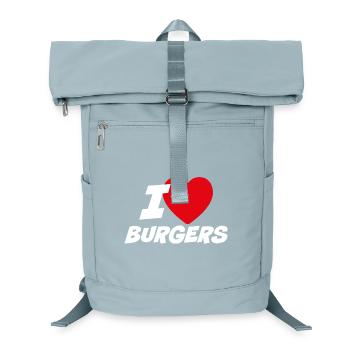 I love burgers - Laptop Backpack - ice blue - Front