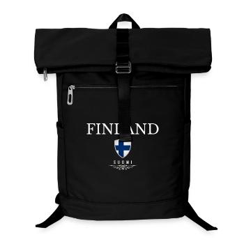 Finnischer Stolz, minimalistisches, schlankes Design - Laptop-Rucksack  - Schwarz - Vorne