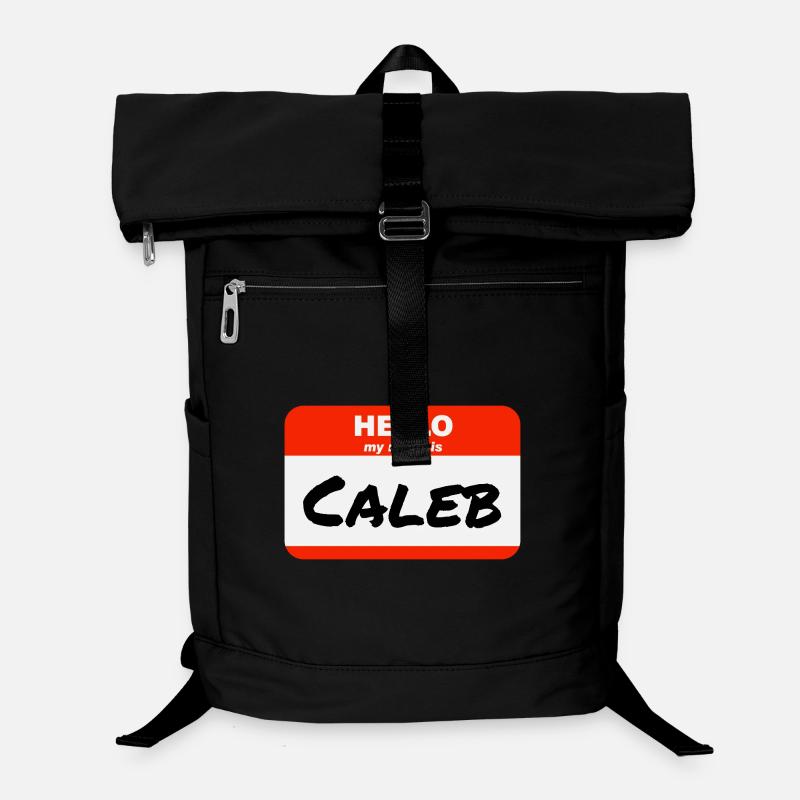 Bonjour, je m’appelle Caleb Étiquette Nom Tag Sac à dos ordinateur