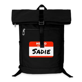 Hello My Name Is Sadie Etikett Namensschild - Laptop-Rucksack  - Schwarz - Vorne