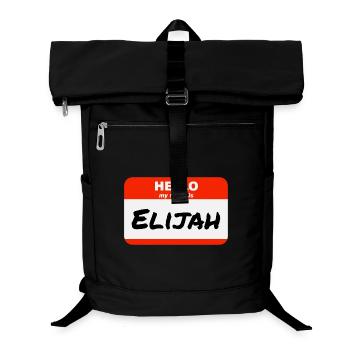 Hello My Name Is Elijah Label Name Tag - Laptop Backpack - black - Front