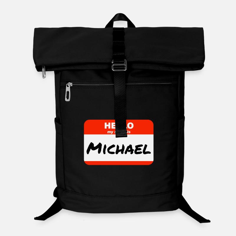 Hello My Name Is Michael Etikett Namensschild Laptop-Rucksack 