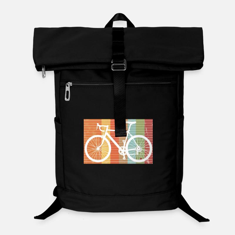 Retro Bicycle Silhouette de VTT Sac à dos ordinateur