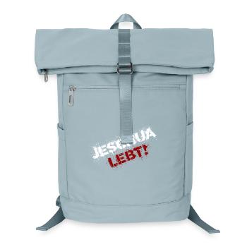 Jeschua lebt weiß-rot - Laptop-Rucksack  - Eisblau - Vorne