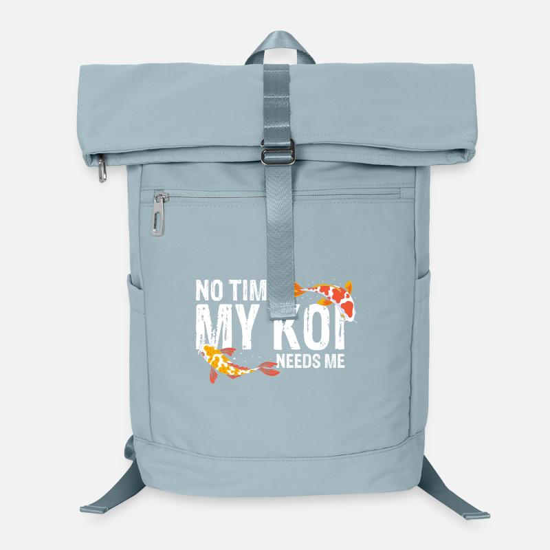 No Time My Koi Needs Me Funny Fish Hobby Fan Laptop Backpack