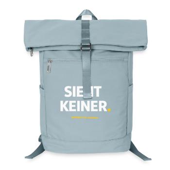 Sieht keiner. – Lustiges Handwerker Shirt - Laptop-Rucksack  - Eisblau - Vorne