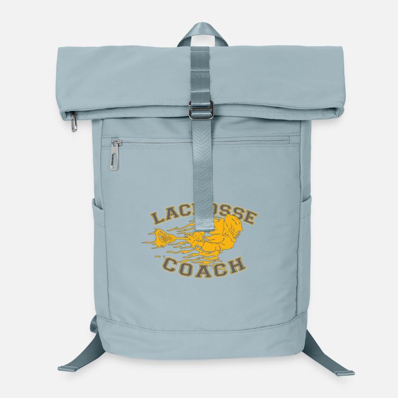 Flaming Lacrosse Coach Dynamic Sports Graphic Tee Laptop-Rucksack 