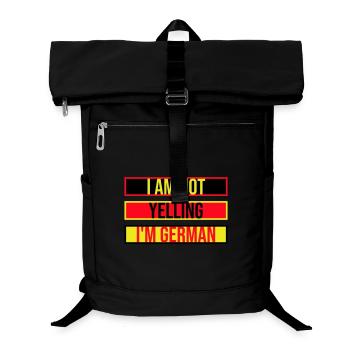 I Am Not Yelling I'm German Lustig Deutsch Spruch - Laptop Backpack - black - Front