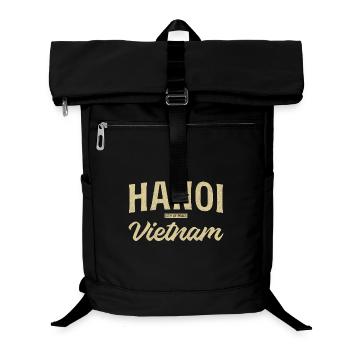 Hanoï, Vietnam, Ville de la Paix Vintage - Sac à dos ordinateur - noir - Devant
