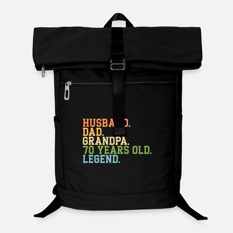 Husband Dad Grandpa 70 Years Old Legend Laptop Backpack