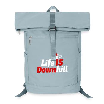 Life is Downhill Skiing Winter Sports Mountains - Laptop Backpack - ice blue - Front