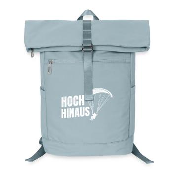Paraglider Gift HIGH UP FUNNY - Laptop Backpack - ice blue - Front