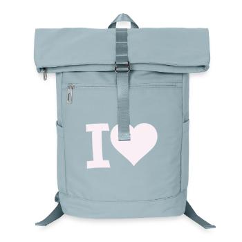 I Love Heart Motif - Laptop Backpack - ice blue - Front