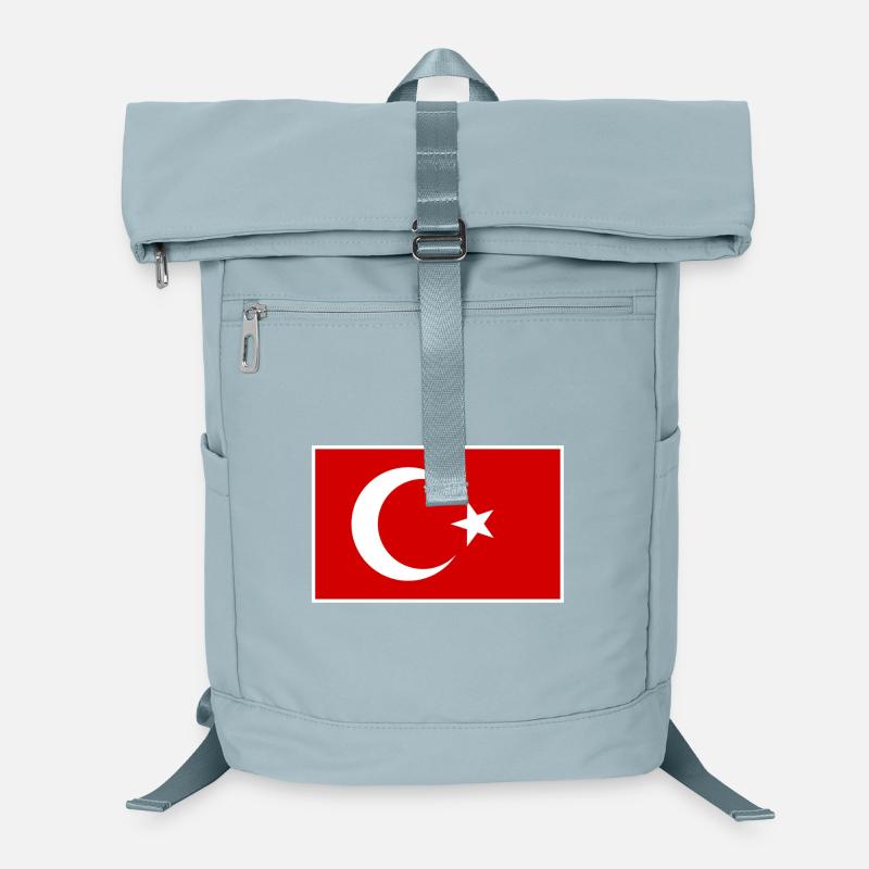 Türkische Flagge Stilvolles Symboldesign Laptop-Rucksack 
