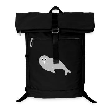 Seehund Seehunde Robbe Robben Tiere - Laptop-Rucksack  - Schwarz - Vorne