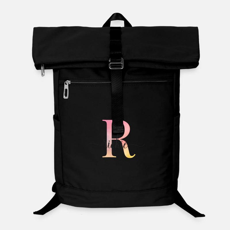 R | Monogramm | Name | Rieke |Watercolor Laptop-Rucksack 