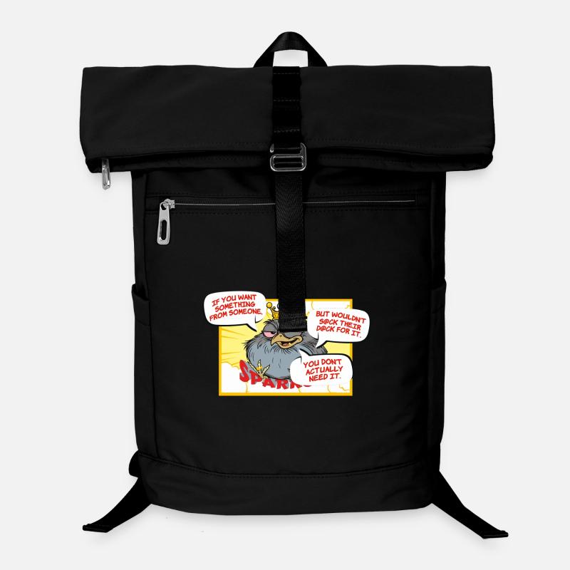 Corbeau royal avec slogan d’étincelle Sac à dos ordinateur