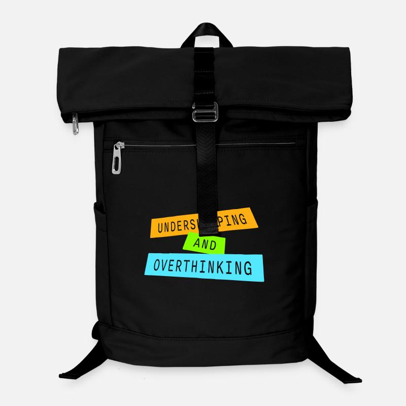 Undersleeping And Overthinking Lustig Müde Spruch Laptop-Rucksack 