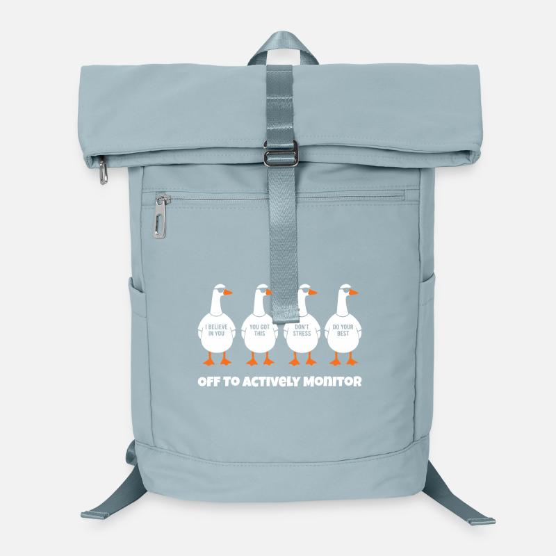 Four funny ducks in single file Laptop Backpack