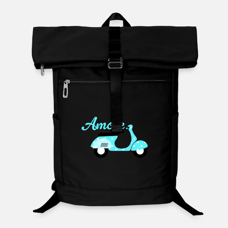 Roller Amore Italien Vintage Retro Dots Punkte Fan Laptop-Rucksack 