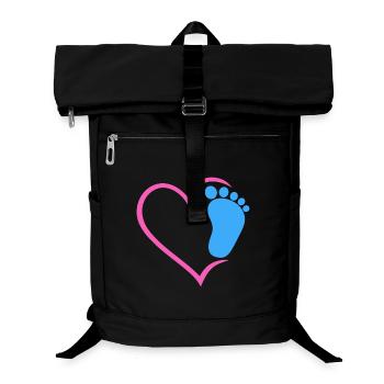 Baby Fußabdruck - Laptop-Rucksack  - Schwarz - Vorne