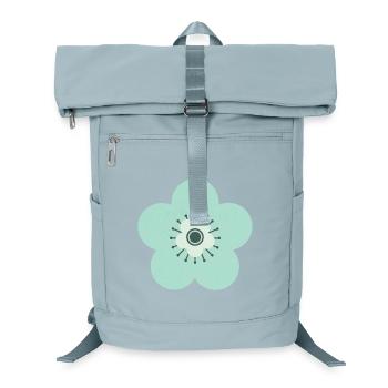 Mint Green & Blue Flower - Laptop Backpack - ice blue - Front
