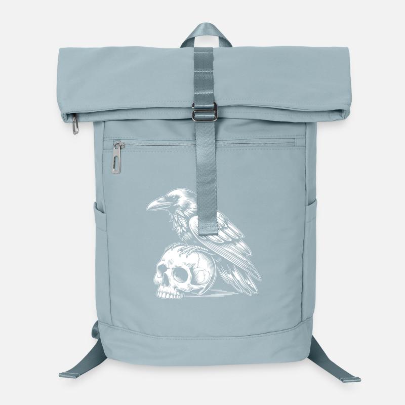 Corbeau sur crâne Sac à dos ordinateur