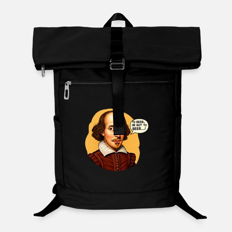 Shakespeare "Zu Bier oder nicht zu Bier" Lustig beleuchtet Laptop-Rucksack 
