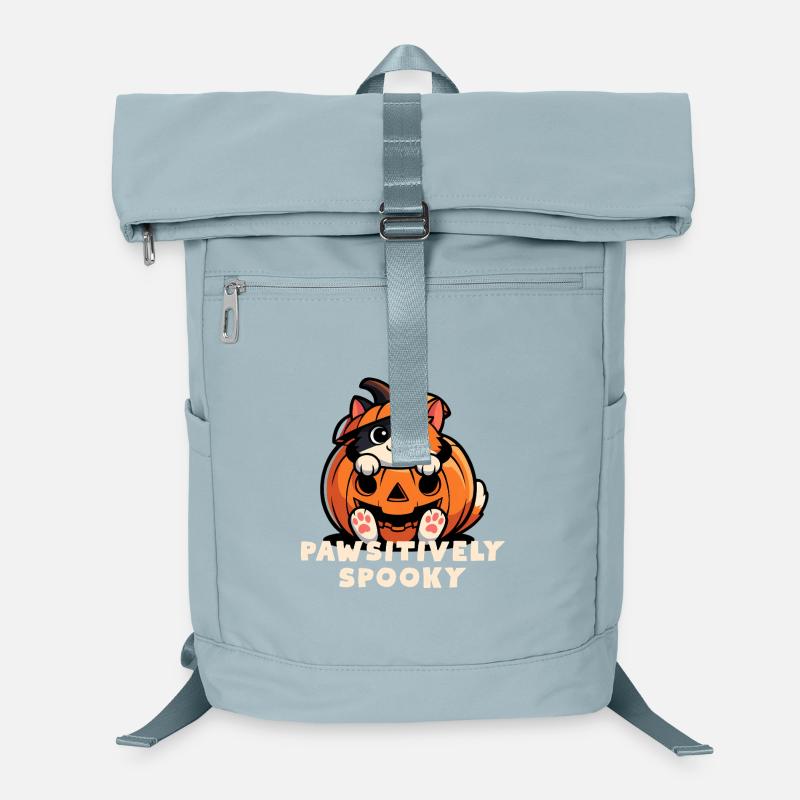 Pawsitively Spooky Pumpkin Cat Laptop Backpack