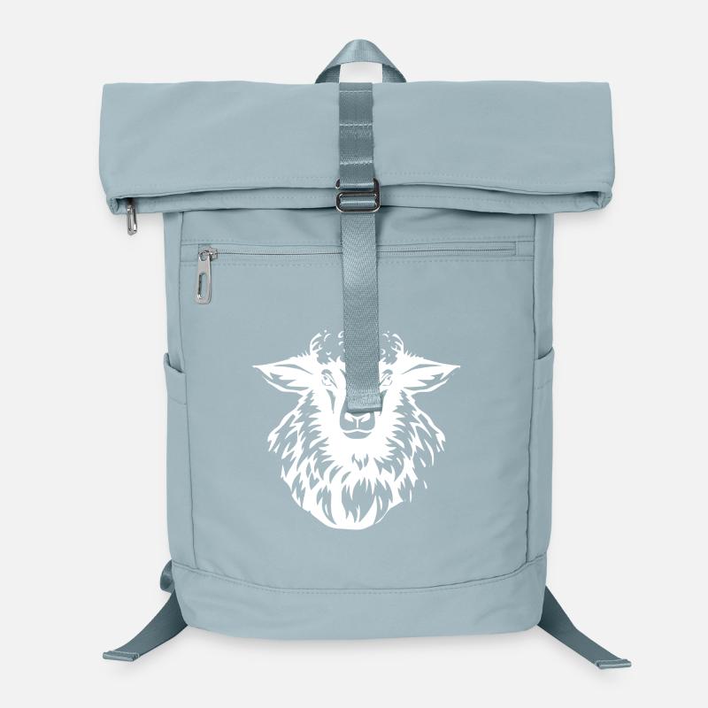 Silhouette de mouton en contraste Sac à dos ordinateur