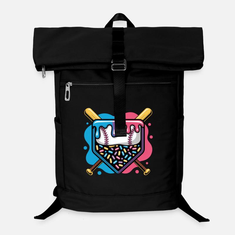 Baseball Home Plate Donut Mit Streuseln Laptop-Rucksack 