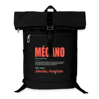 Mécano Définition Humoristique Cadeau Pour Mécano - Sac à dos ordinateur - noir - Devant