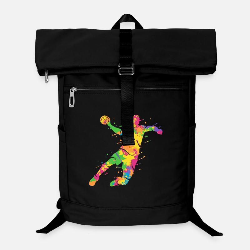 Joueur coloré de handball Sac à dos ordinateur