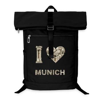 I love Munich – Classical Architecture Love - Laptop Backpack - black - Front
