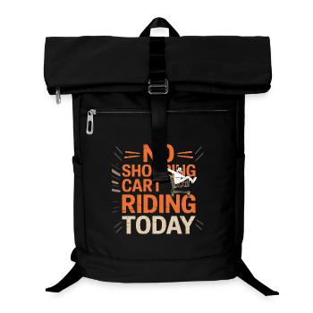 Pas de conduite de chariot aujourd’hui, remarque drôle - Sac à dos ordinateur - noir - Devant
