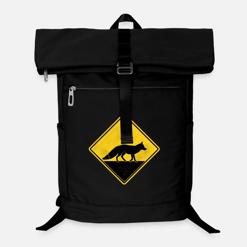 Fox-Gelbes Straßenschild Laptop-Rucksack 
