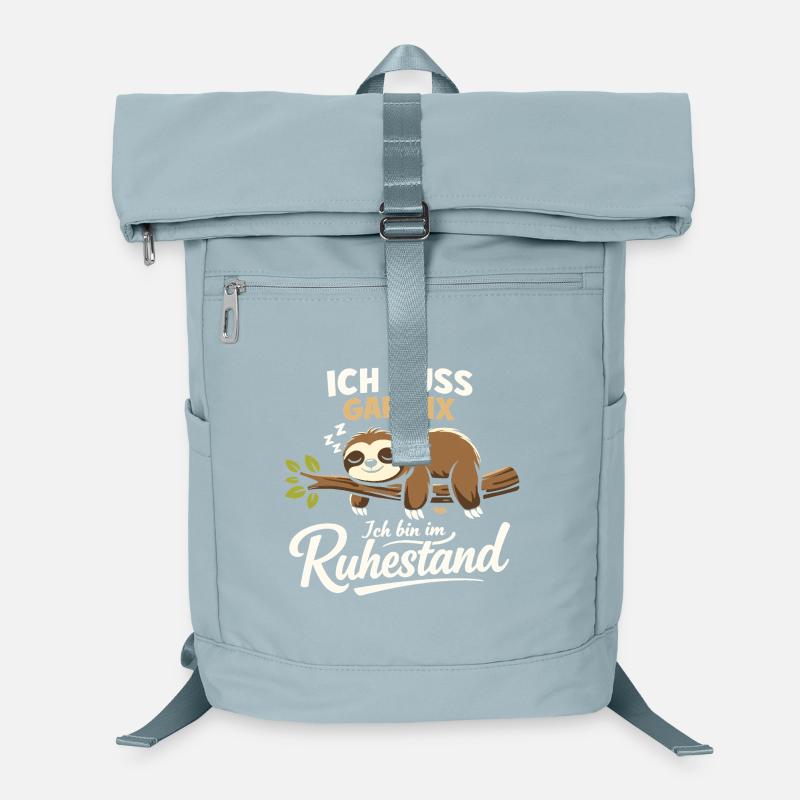 Ich Muss Gar Nix Ruhestand Faultier Geschenk Laptop-Rucksack 