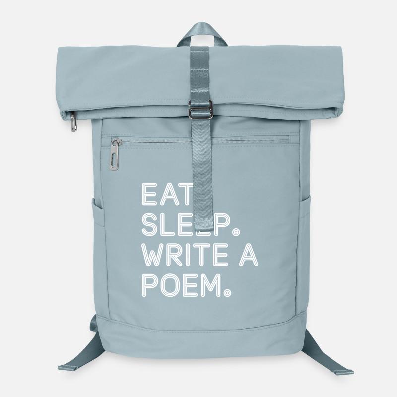 Mange, dors, écris un t-shirt de poème Sac à dos ordinateur