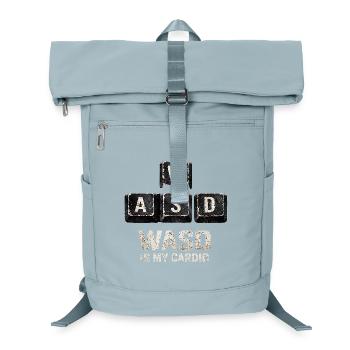 Lustiges Gaming Keyboard WASD mein Cardio Gamer - Laptop-Rucksack  - Eisblau - Vorne