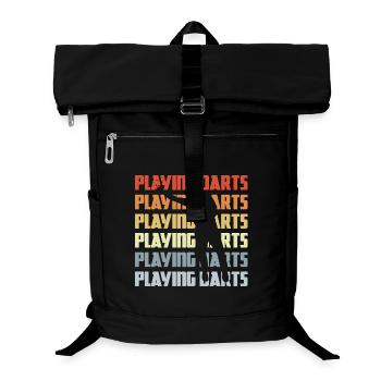 Dart spielen Vintage Look - Laptop-Rucksack  - Schwarz - Vorne
