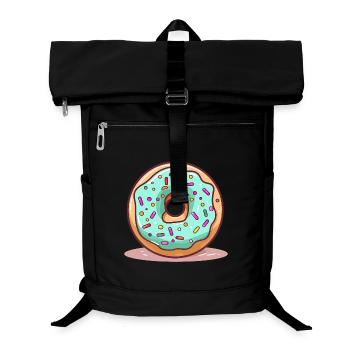 Donut Mintblau Glanz - Laptop-Rucksack  - Schwarz - Vorne