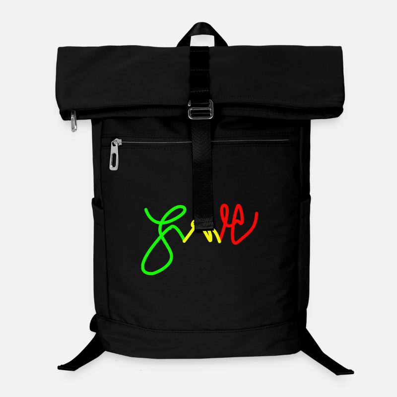 Jah in Trio colours Red Gold Green Laptop Backpack