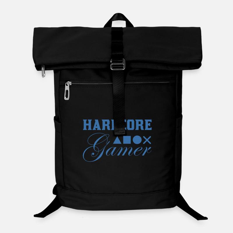 Hardcore Gamer Geometrie Blau Laptop-Rucksack 