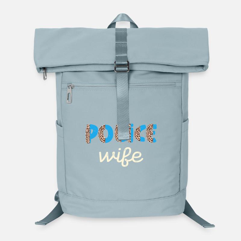 Police Woman Leopard Print Laptop Backpack
