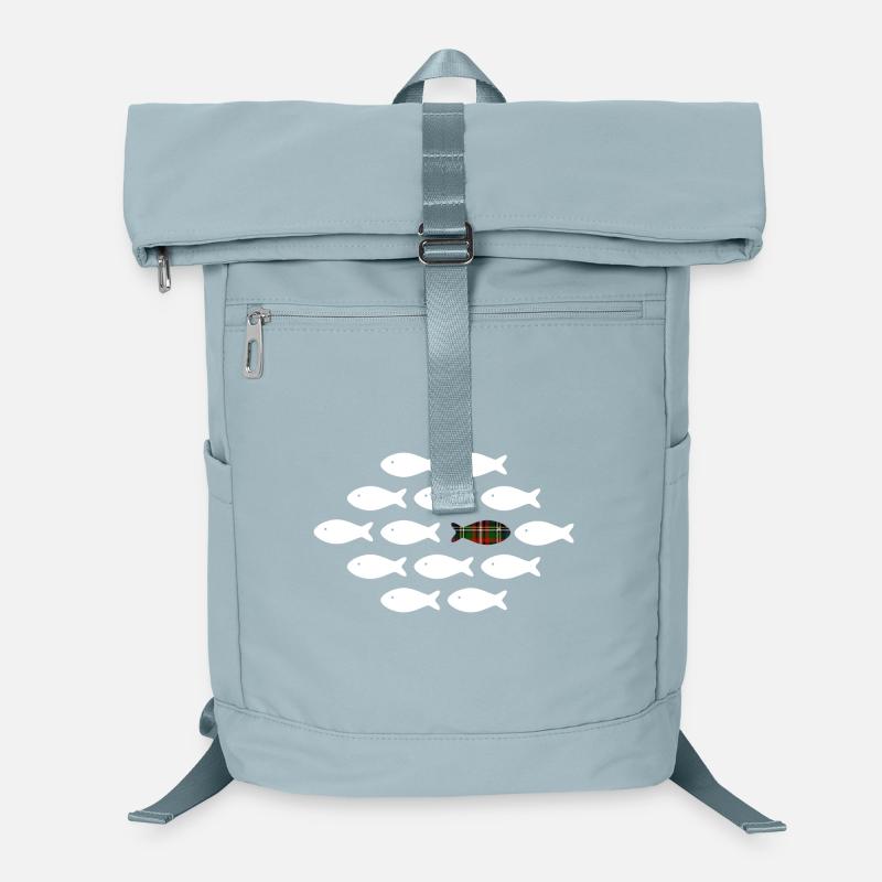 Unique Plaid Fish Laptop Backpack