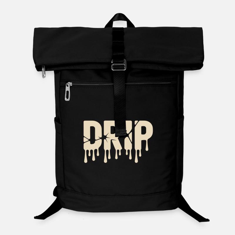 Schmelzender flüssiger Text im urbanen Stil - Laptop-Rucksack  - Schwarz