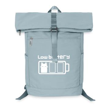 Low battery cat - Laptop Backpack - ice blue - Front